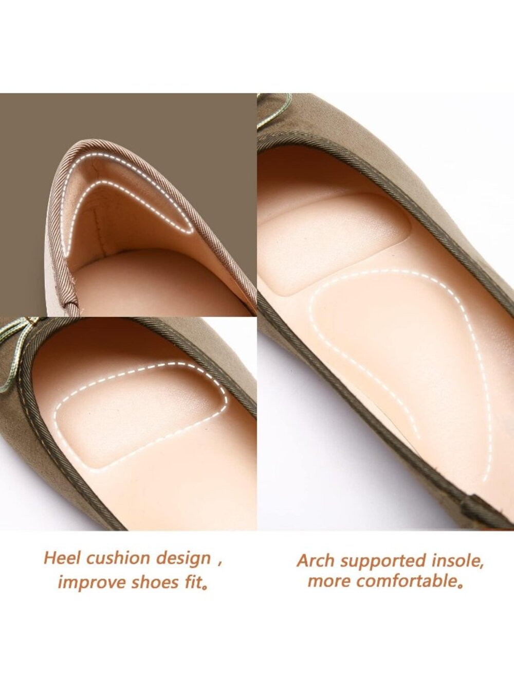 Women's A Olive Green Round Toe Ballet Flats Comfortable Bow Casual Dressy Shoes - Picture 7 of 7